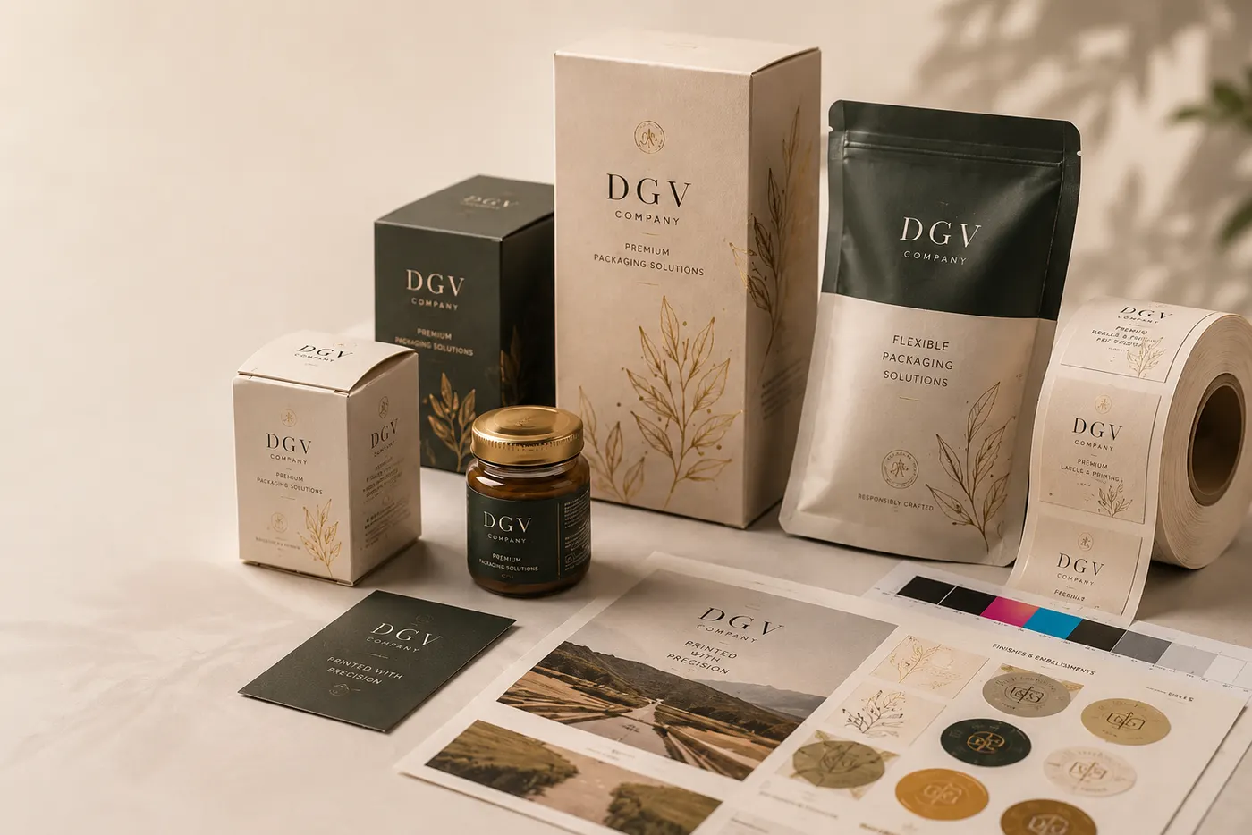 Premium printing, packaging and rigid box products manufactured by DGV Company